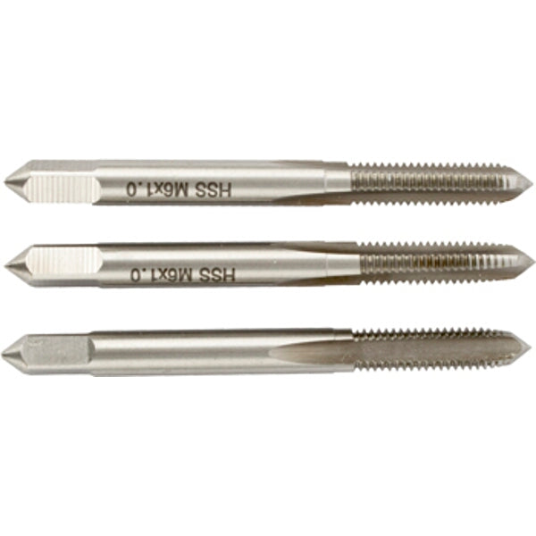 HSS Taps M6x1.0 Metric - 3 Piece Set - High Speed Steel Threading Tap Set