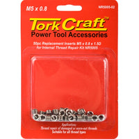 Tork Craft Thread Repair Inserts M5 x 0.8 NR5005-02 - Replacement inserts for damaged threads