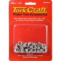 TorkCraft M8 x 1.25 Thread Repair Inserts - 50pc Power Tool Accessories