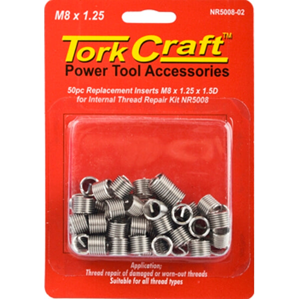 Tork Craft M8 Thread Repair Inserts - NR5008-02 - Power Tool Accessories