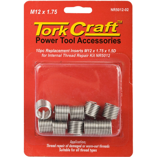 Tork Craft Thread Repair Kit M12 X 1.75 X 1.5 D Repl. Inserts For Nr5012 Nr5012 02
