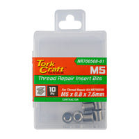 Tork Craft Repl. Insert 10 Pc M5 X 0.8 X 7.6 Mm S/Steel For Nr700508 Nr700508 01