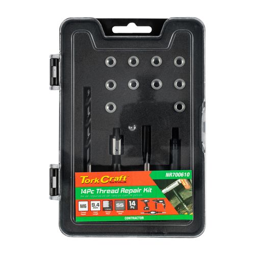 Tork Craft THREAD REPAIR KIT 14PC M6 X 1.0 X 9.4MM FLANGE INSERT - NR700610