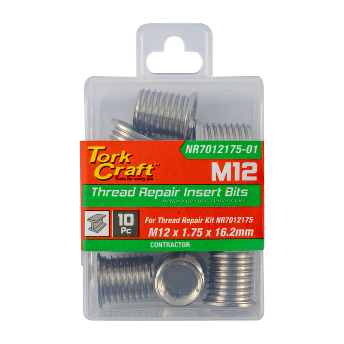Tork Craft Repl. Insert 10 Pc M12 X 1.5 X 9.2 Mm S/Steel For Nr701215 Nr701215 01