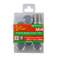 Tork Craft Repl. Insert 10 Pc M14 X 1.25 X 15 Mm S/Steel For Nr7014125 Nr7014125 01