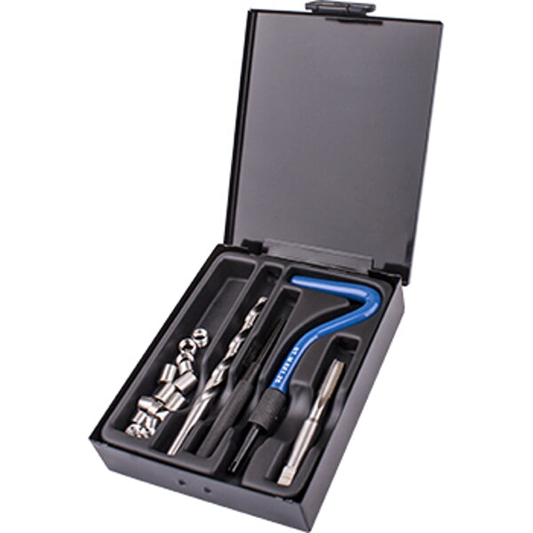 Tork Craft M8 Thread Repair Kit in Metal Box - Fix Stripped Threads
