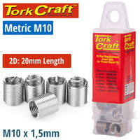 Tork Craft Thread Repair Kit M10 X 2 D Replacement Inserts 5 Pce Nr8010 3