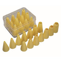 Pastry Tips Set - Assorted Cake Decorating Nozzles Plastic 12pc | Baking Supplies | chavda.com