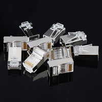 UGREEN NW111 RJ45 Cat6 Ethernet Network Head 100 Pack - Silver/Transparent-NW111-50248
