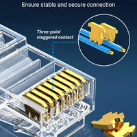 UGREEN Cat6 RJ45 Modular Plugs (50 Pcs)–Transparent with Gold Contacts-NW120-50962
