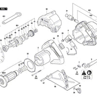 Bosch power tool exploded view diagram: spare parts diagram & parts list. Bolt component.