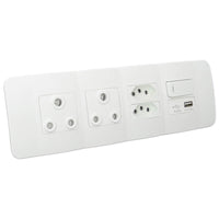 Major Tech VETi 1 - USB, V-Slim, RSA Sockets & Switch Omni Cluster - Complete | OMNI3WWT