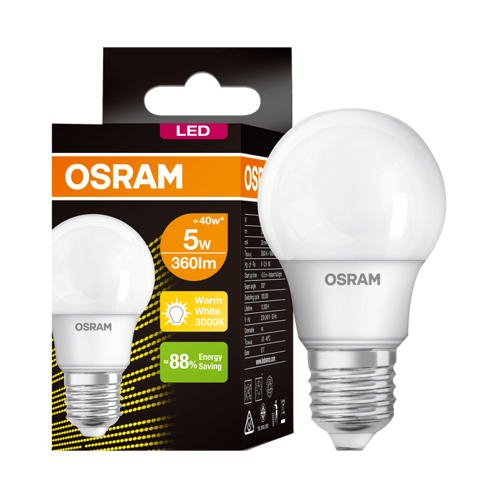 OSR6300 - LED OSRAM CLA75 9W E27 WARM WHITE