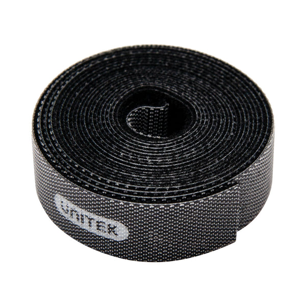 UNITEK 5M HOOK&LOOP 15MM - BLACK (OT142BK) - NET-HOOKLOOP-5M-U