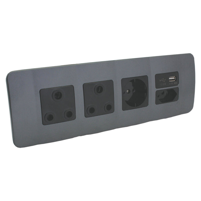 Major Tech VETi 1 - USB, V-Slim, RSA & Schuko Socket Omni Cluster - Complete | OMNI1BGM
