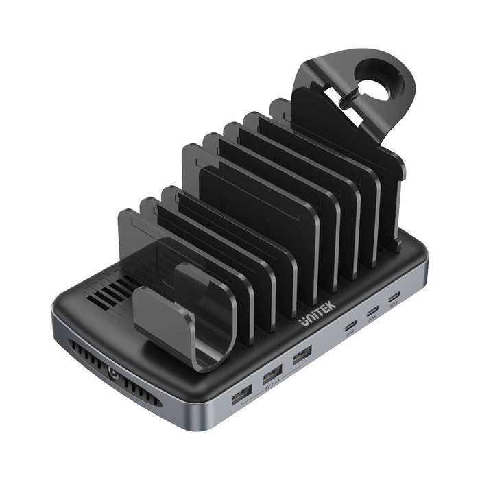 UNITEK P1207A 120W 6-PORTS TYPE-C AND TYPE-A SMART CHARGING STATION WITH TRIPLE USB POWER DELIVERY 3.0 - USB-6P-CHARGE-P1207