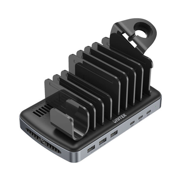 UNITEK P1207A 120W 6-PORTS TYPE-C AND TYPE-A SMART CHARGING STATION WITH TRIPLE USB POWER DELIVERY 3.0 - USB-6P-CHARGE-P1207