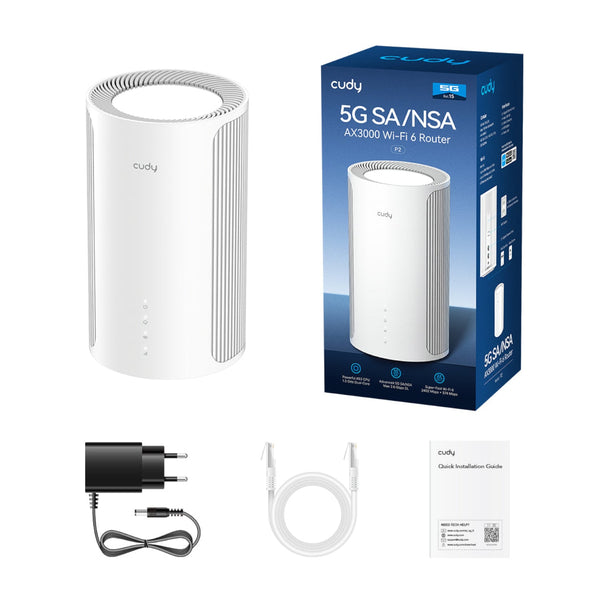 Cudy AX3000 Dual Band 5G Wi-Fi 6 LTE Router -White-P2