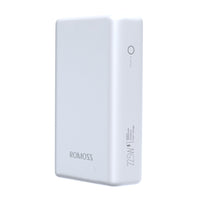 ROMOSS PAC10 Power Bank: 10000mAh, 20W Fast Charge, White - Portable Charger