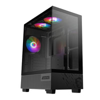 MSI PAG PANO M110A Micro-ATX Gaming Chassis - Black - RGB PC Case with Tempered Glass Side Panel - Optimized Airflow