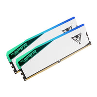 Patriot Viper Elite 5 RGB 32GB 6000MHz DDR5 Desktop Gaming Memory Kit - White-PVER532G60C30KW
