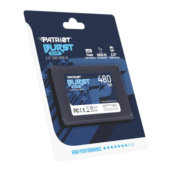 Patriot Burst Elite 480GB SSD: 2.5 inch SATA III solid state drive for high performance computing.
