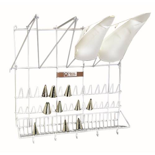 Piping Bag Rack & Nozzle Organizer: Wall Mounted Baking Supplies for Icing Tips & Pastry Bags - Keep Your Kitchen Organized!