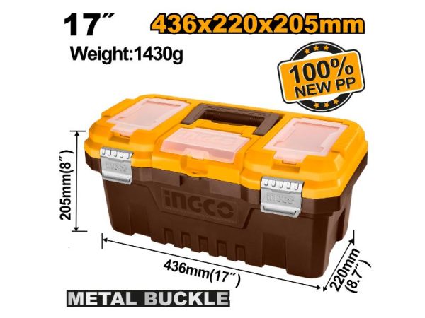 INGCO TOOL BOX PLASTIC 436X220X205MM - PBX1702