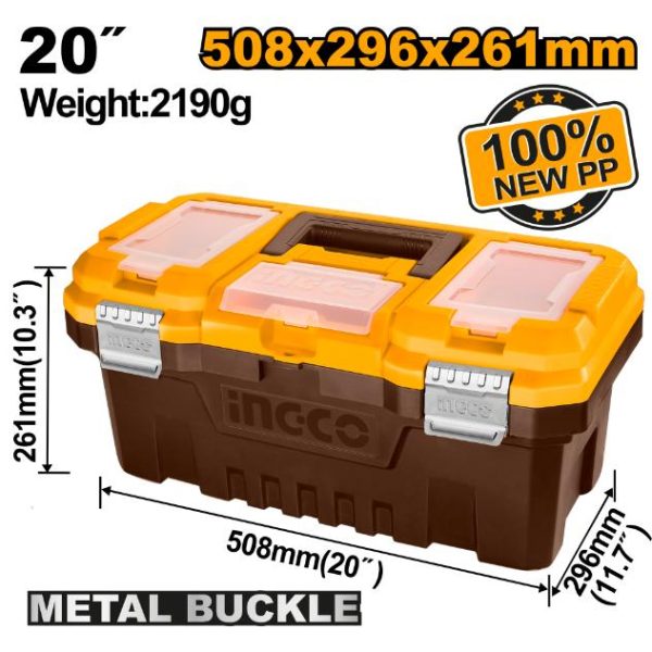 INGCO TOOL BOX PLASTIC 508X296X261MM