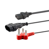 2HEADED -1IEC & 2 PIN FEMALE SOCKET - CAB-PWR-2H-IEC-2PIN