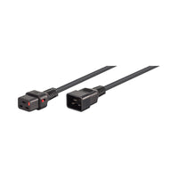 2M C19 F TO C20 M LOCKABLE POWER CABLE BLACK - CAB-C19-C20-2M-LK-BK
