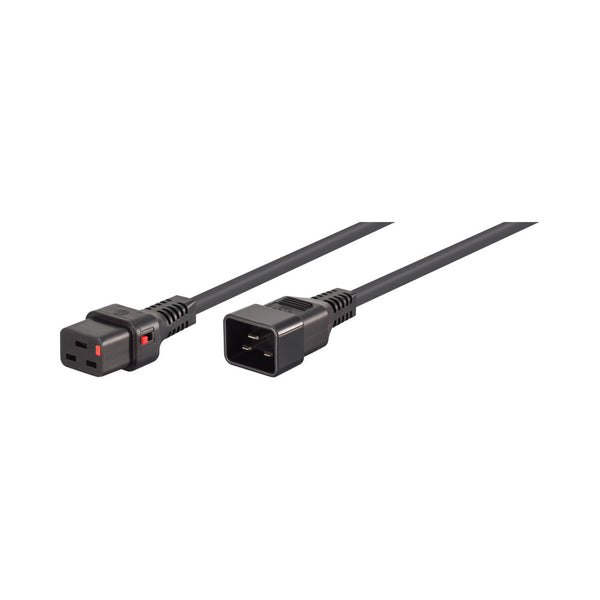 2M C19 F TO C20 M LOCKABLE POWER CABLE BLACK - CAB-C19-C20-2M-LK-BK