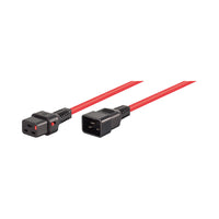 2M C19 F TO C20 M LOCKABLE POWER CABLE RED - CAB-C19-C20-2M-LK-RD