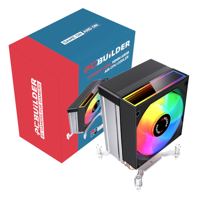 PCBuilder TYHPOON COOL 90mm Air CPU Cooler - Black-PCB-CA-TYPHOON-90
