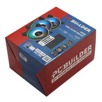 PCBuilder TEMPEST CHILL ARGB Fans: 3x120mm Dual Glow Fan Kit with Controller & Remote. PC Cooling Solution.