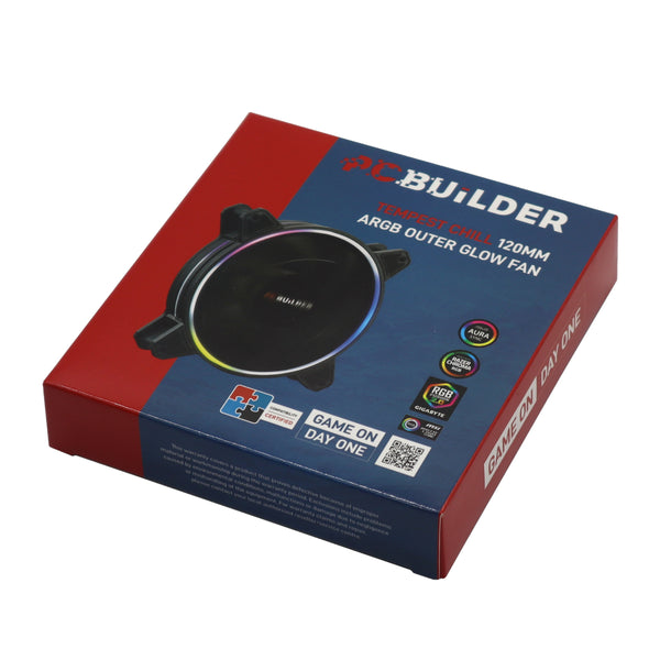PCBuilder Tempest Chill 120MM ARGB Outer Glow Fan-PCB-CF-TEMP-O120