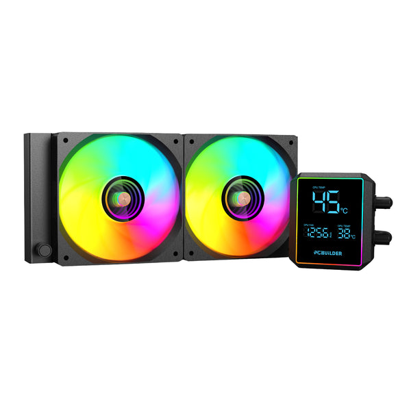 PCBuilder BLIZZARD FROST 240mm AIO ARGB Liquid CPU Cooler - Black-PCB-LC-BLIZZARD-240