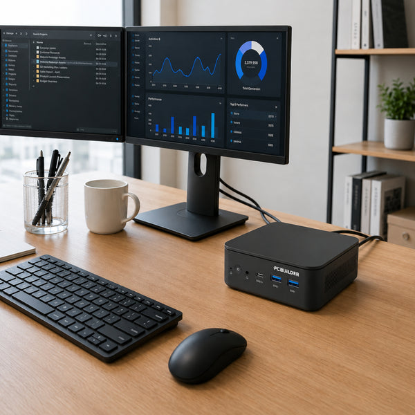 PCBuilder CUBE Intel Core 3-100U 16GB DDR5 512GB Windows 11 Pro Mini PC-PCB_CUBE_100U16G_OFFICE