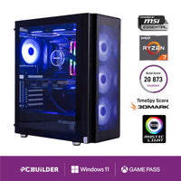 PCBUILDER Ryzen 7 Gaming PC with RTX GPU. High Performance Windows 11 Gamer Rig.