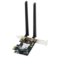 ASUS  Wi-Fi 7 Tri-Band PCIe Wireless Adapter with Bluetooth 5.4 – Black-PCE-BE6500