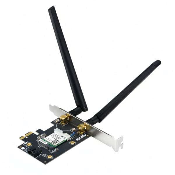 ASUS  Wi-Fi 7 Tri-Band PCIe Wireless Adapter with Bluetooth 5.4 – Black-PCE-BE6500