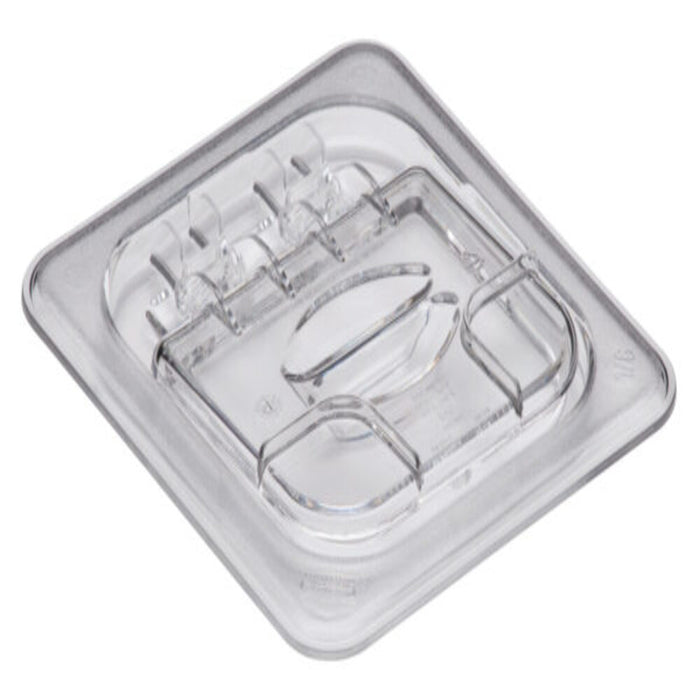 Cambro Polycarbonate Clear Hinged Flip Lid for 1/6 Food Pan - Durable, Restaurant-Grade Food Storage Solution