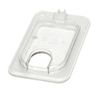 CAMBRO Polycarbonate Clear Hinged Lid w/ Notch for 1/9 Pans - Durable, Food-Safe, Commercial Kitchen Supply