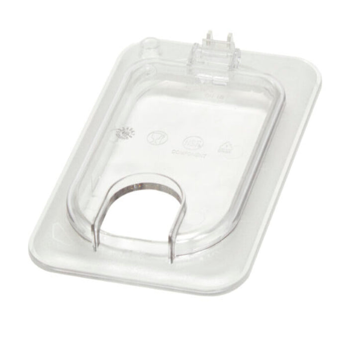 CAMBRO Polycarbonate Clear Hinged Lid w/ Notch for 1/9 Pans - Durable, Food-Safe, Commercial Kitchen Supply