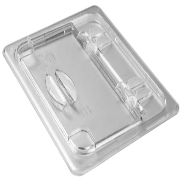 Cambro Polycarbonate Clear Hinged Flip Lid for 1/2 Size Food Pans - Durable Restaurant Food Storage Lid