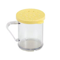 CAMBRO Clear Polycarbonate Cheese Shaker PCS0135 - Durable shaker with handle for parmesan or spices.