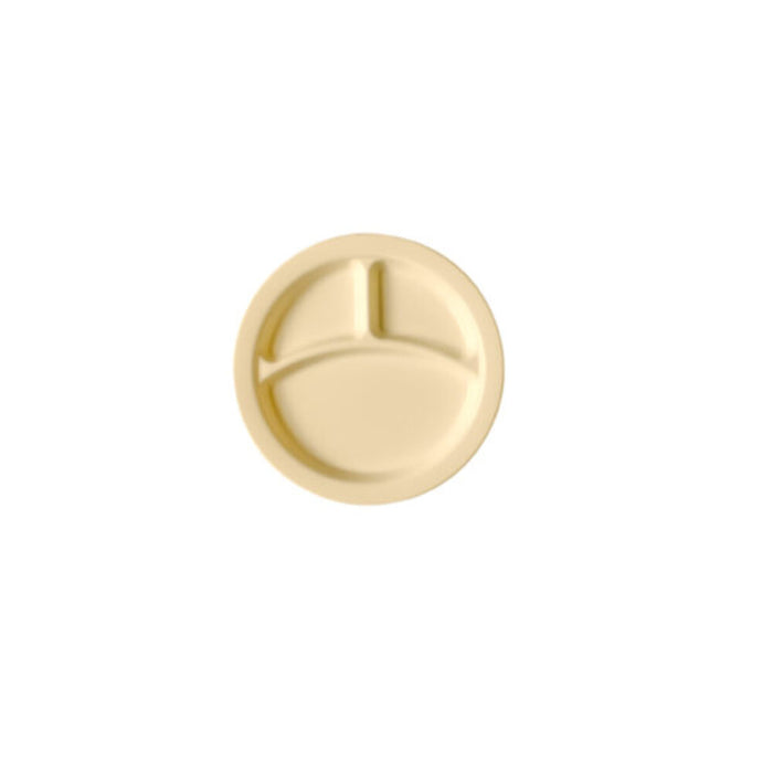 Cambro beige divided plate - 3-Section Polycarbonate Dinner Plate, 22.9cm diameter. Durable Dinnerware