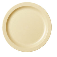 Cambro Beige Polycarbonate Dinner Plate - 25.4cm Narrow Rim - Durable Restaurant Plate
