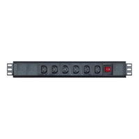 6 WAY 10A IEC PDU OUTLET WITH  ON/OFF SW - PWR-MP-6P-IEC-L-VP
