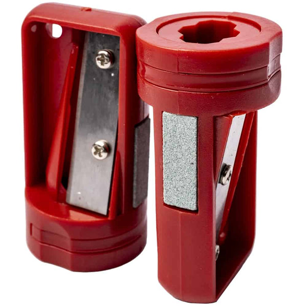 Carpenter Pencil Sharpener 2PC Red | Chavda.com - Professional Tool for Woodworkers